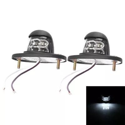 Universal White LED Truck License Plate Lights Car Door Lights Rear Tag Lamp US • $14.23