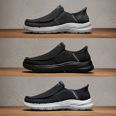 Men's Casual Shoes Mesh Sneakers Walking Shoes Breathable Slip On Loafers • $29.34