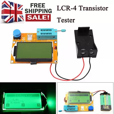 LCD Display LCR-T4 Transistor Diode Capacitor ESR LCR Meter MOSFET PNP Tester✅ • £10.49