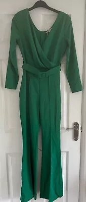 Ladies Green 80's Style Flared Jumpsuit - Small - Brand New With Tags • £2.99