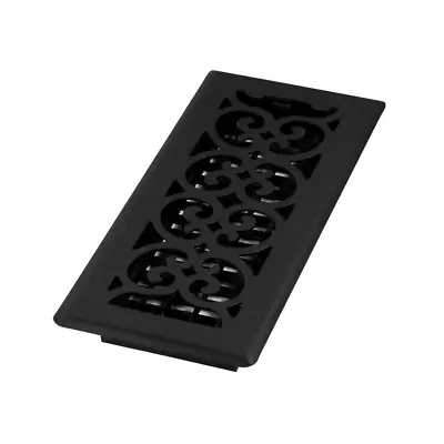 Floor Diffuser 4x10 Black Metal Register Vent Cover Cast-Iron Style Heat AC HVAC • $17.28