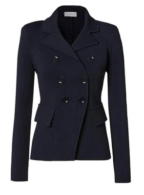 $350 • Buy SCANLAN THEODORE | Crepe Knit Tailored Blazer | Indigo | Size XS