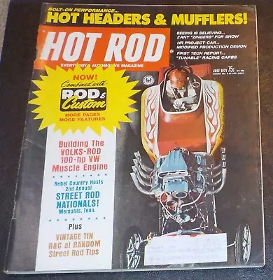 Hot Rod MAGAZINE July '71 Volks Rod 100HP VW Combined W/ Rod & Custom Mag BX5 • $8.99