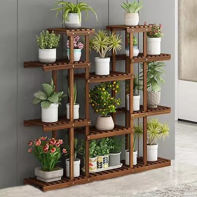 Higher Widen 115cm Height Wood Plant Stand Shelf Bonsai Artworks Exhibition Rack • $72.96