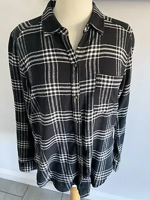 £12.99 • Buy Hollister Ladies Black Check Long Sleeve Shirt Size M. Great Condition.