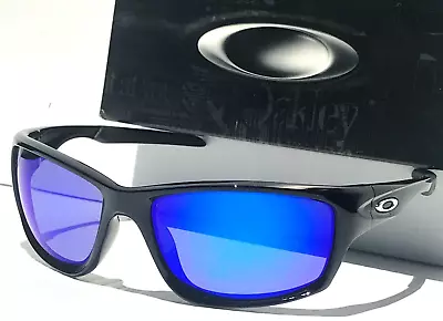 NEW Oakley CANTEEN Polished Black POLARIZED Galaxy Blue Lens Sunglass 9225 • $87.87