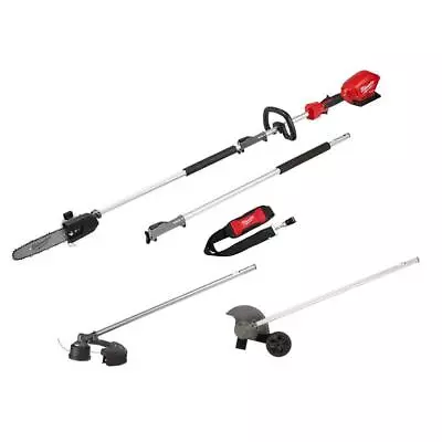 Milwaukee QUIK-LOK Pole Saw 18V Brushless W/ String Trimmer Edger Attachments • $567.53