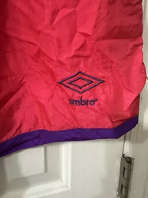 Vintage 90s Umbro Shorts Hot Pink Purple Soccer Running Athletic Adult Size M • $19.97