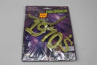 1970's - Disco Necklace - Gold Look - Costume Accessory - Adult Teen • $4.77