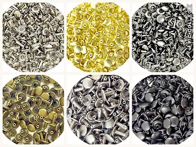 SLC Stainless Steel Double Capped Rivets For Leather Projects In Multiple Sizes • $88.95