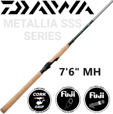 Daiwa Metallia SSS 7'6  MH Spinning Rod MTLA761MHFS • $179.99