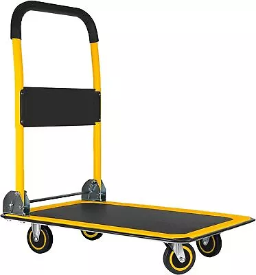 ( USED ) Folding Hand Truck Dolly Cart Wheels Luggage Cart Trolley Moving 330lbs • $34.99