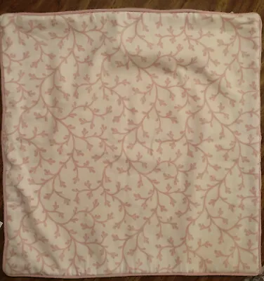 Ikea Lungort Pink White Stripe Floral Throw Pillow Cover Cotton 19.5 X 19.5 • £8.75