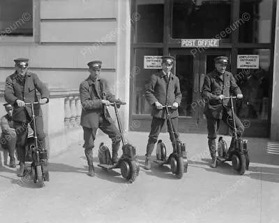 Mail Post Men On Antique Scooters Classic 8 By 10 Reprint Photograph • $18.07