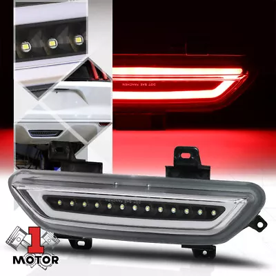 Black/Clear [LED BAR] Rear Third 3rd Brake+Reverse Light For 15-18 Ford Mustang • $66.86