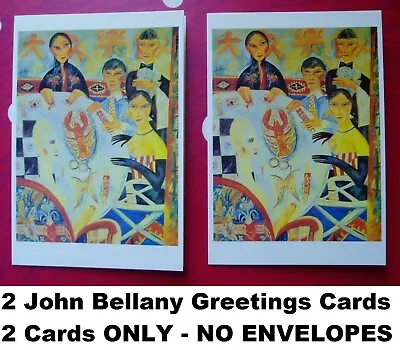 £3.95 • Buy 2 X JOHN BELLANY Artist GREETING CARDS - CHINATOWN London ROYAL ACADEMY Of ART