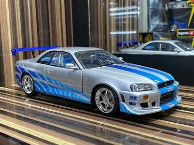 1/18 Nissan Skyline GT-R R34 Green Light Model Car • $319.99