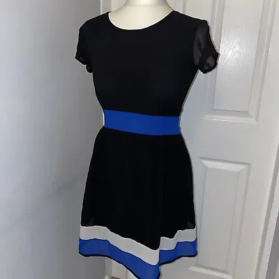 £4.99 • Buy SZ Topshop, Wal G Lined Dress, Size S Blue Black White