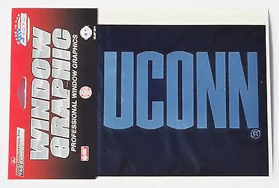 UConn Huskies Window Graphic - Silver Chrome Vinyl Decal 4x5 Connecticut • $14.99