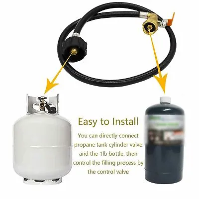 $23 • Buy Propane Refill Adapter Hose 350PSI High Pressure Camping Grill QCC1 Type 40”