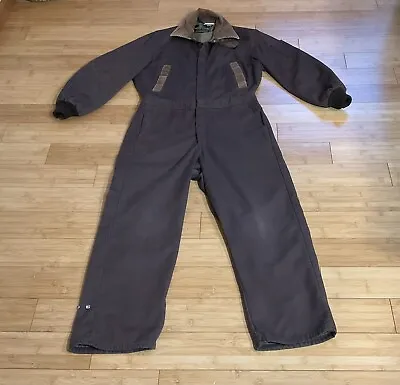 Vintage 70s SEARS Work'n Leisure Zip-Up COVERALLS Jumpsuit Size 38 Short Utility • $37.95