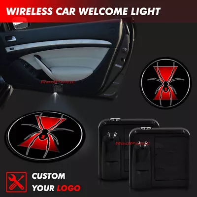 Wireless Car Door Projector Laser Ghost Shadow Courtesy Black Widow Symbol Light • $18.39