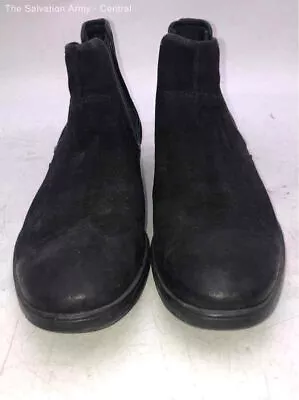 John Varvatos Mens Black Leather Round Toe Pull-On Ankle Chelsea Boots Size 10 • $7.99