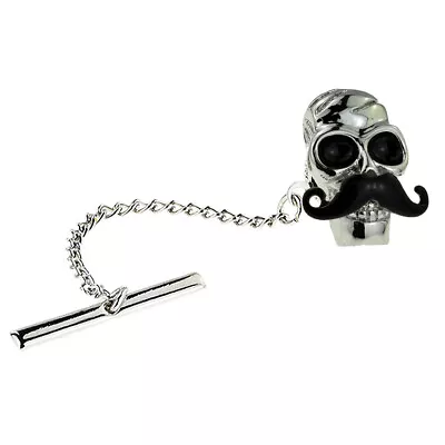 £4.99 • Buy Skull With Moustache Lapel Badge Tie Tac XAJTT874
