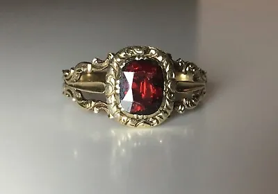 £91 • Buy Georgian 15ct.gold Garnet Ring
