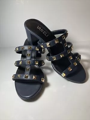 Vaneli Navy Studded Sandals Size 4 M Women’s • $19.95