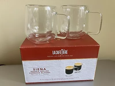 Double Walled Espresso Glasses - La Cafetiere Siena - Set Of Two • £3.50