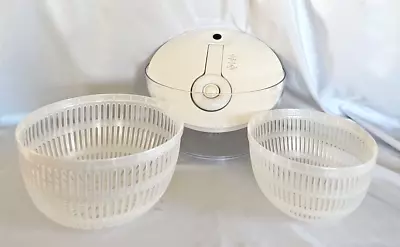 Pampered Chef Salad & Berry Spinner W/ Brake 4 Pc Set Bowl #1785 Retired • $39.99