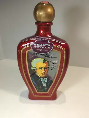 Vintage 1970 Jim Beam Mozart Collectora Liquor Red Bottle Decanter • $47.86