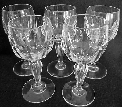 $38 • Buy Lot Of 5 Libbey Lrs34 Val St Lambert Paul I Tcpl Tear Drop Stems Cordial Glasses