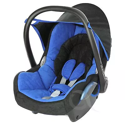 Replacement Seat Cover Fits Maxi Cosi CabrioFix 0+ FULL SET Royal Blue - Black • £31.99