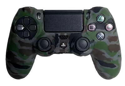 $8.90 • Buy Silicone Cover For PS4 Controller Case Skin - Dark Grey Camo