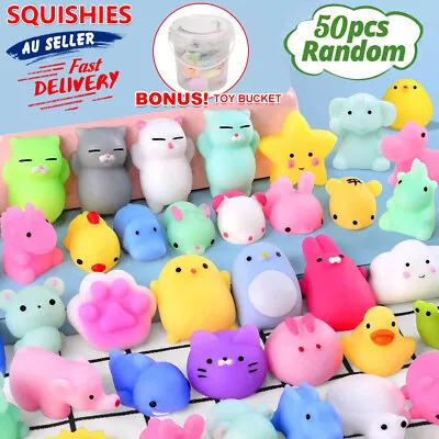 $20.85 • Buy 50x Cute Animal Squishies Kawaii Mochi Squeeze Toys Stretch Stress Squishy Soft
