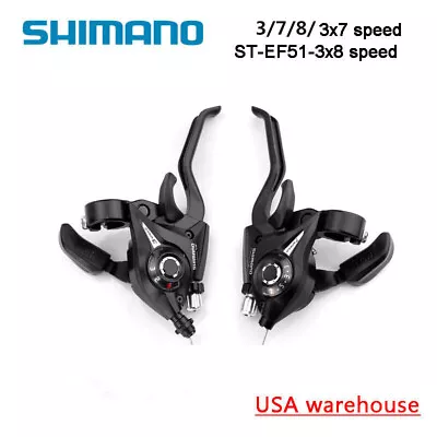 Shimano ST-EF51 3x7/8/21/24 Speed GEAR Bike Shifter Lever Set Right&Left Combo • $16.79