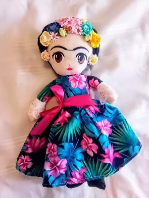 Frida Kahlo Fiesta 14” Plush Doll  Mexican Artist PLUSH FOLK ART Original • $11.99