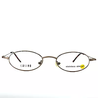 Casino Eyewear SS-104 GLD By I-DEALOPTICS Eyeglasses Metal Oval Frame 46-18-135 • $59.98