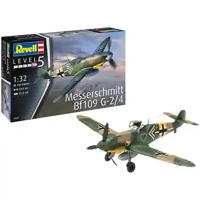 Revell Messerschmitt Bf109G 2/4 German WW2 Aircraft Model Kit 03829 Scale 1:32 • £29.99