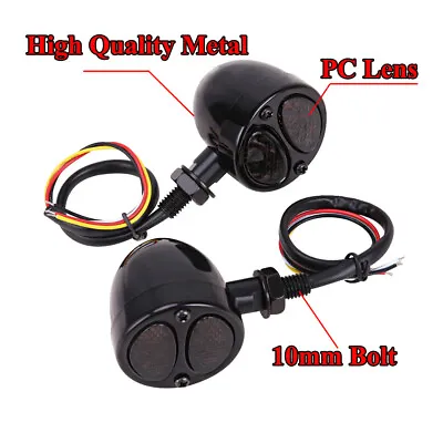 Bullet Turn Signals Tail Brake Light For Harley Cafe Racer Bobber Chopper • $17.81