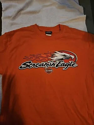 Harley Davidson Screamin Eagle Laugerman's York PA T-Shirt Sz. Large L • $18