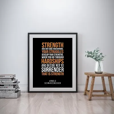 Arnold Schwarzenegger Inspirational Wall Art Print Motivational Quote Poster Gym • $12.97