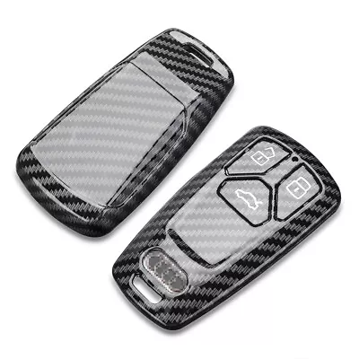 Carbon Fiber Texture Remote Car Key Cover For Audi A4 A5 S5 Q5 Q7 SQ5 TT 2017-up • $17.09