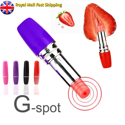 Multispeed Sexy Lipstick Magic Wand Battery Rechargeable Vibrating Massager Gift • £35.99