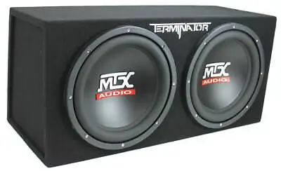 MTX TNE212D 12  1200W Dual Car Subwoofers Audio Subs + Enclosure - Used • $120.98