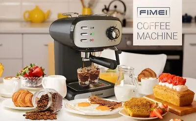 FIMEI  20 Bar Espresso Coffee Machine With Milk Frother For Cappuccino And More • £75