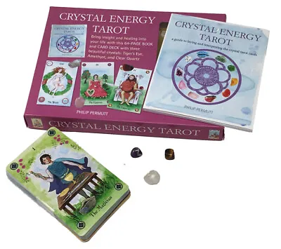 Crystal Energy Tarot Deck Cards Collection Box Gift Set Mind Body Spirit Psychic • £9.99