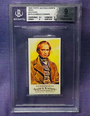 Charles Darwin BAZOOKA Serial #'d/ 25  Topps 2009 Allen & Ginter's BGS 9 Mint ! • $275